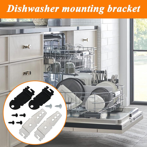 Upgrade 8212560 & 8269145 Dishwasher Side Mounting Bracket Kit by Beaquicy - Fit for Kenmore, Whirlpool, Kitchen-Aid Dishwasher - 8212560 replaces 1201084,AP3953705-8269145 replaces 830941,AP6012289