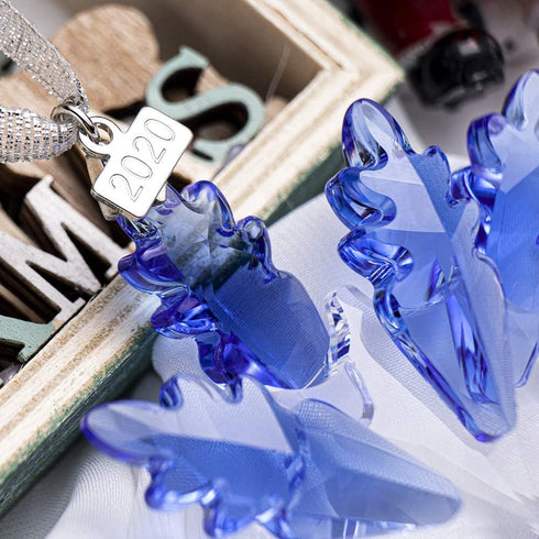 XIANGBAN Dream Elf Christmas Tree Pendant, Crystal Snowflake Christmas Ornaments Annual Collectible (Blue)...