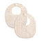 GZMM Baby Bib For Girls,Reversible Waterproof Handmade Natural Cotton Baby Drool Bib 0-12 months 2 Pack (off-white color, 0-12 months)...