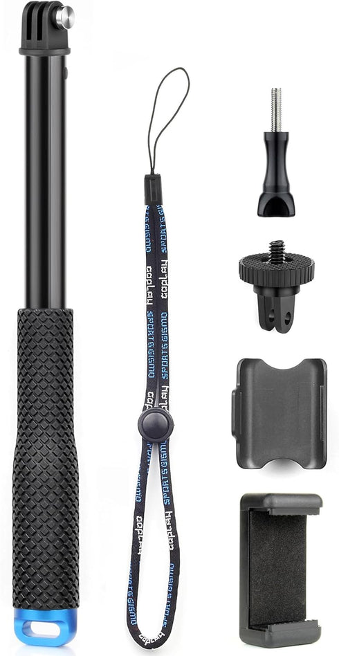 11''-45''Alumium Handheld Waterproof Selfie Stick Underwater Pole Handle Grip Monopod for Gopro Hero Session Max Insta360 AKASO DJI OSMO Digital A...