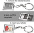 Tatuo 10 Pieces Photo Frame Keychain Metal Frame Keychain, Heart Keyring with Locket Photo Frame for Wedding Gifts...
