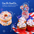 Patriotic Sprinkles for Cake Decorating, Red White and Blue Sprinkles, Food Grade 4th of July Gold Sprinkles Star Sprinkles for Cupcake Cake Ice C...