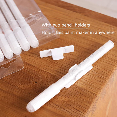 White Paint Pens, Acrylic Marker, White Acrylic Paint Pens, Waterproof for Rock Glass,Wood,Ceramic,Fabric,Metal,Canvas,Easter Eggs pumpkin Kit,Dra...