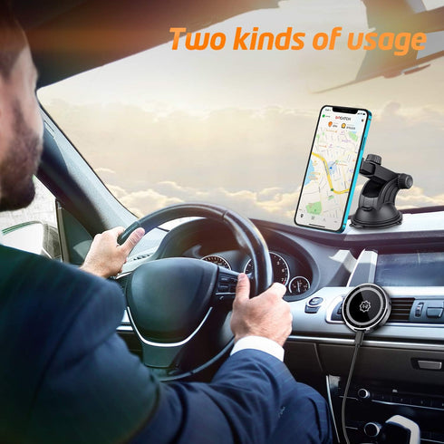 WixGear 15W Wireless Magnetic Car Charger, Wireless Magnetic Air Vent and Dashboard Car Charger Charger for iPhone 13/13 Pro/13 Pro Max/13 Mini/ 1...