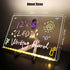 LED Note Board with Colors, Acrylic Dry Erase Board with Light and Stand, Glow Memo Letter Board Note Glass Led White Board with 7 Pen for Office ...