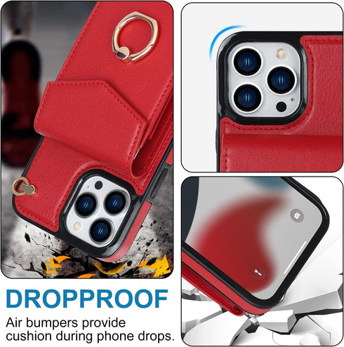 Asuwish Phone Case for iPhone 13 Pro Max 2021 6.7 inch Wallet Cover with Tempered Glass Screen Protector and RFID Ring Card Holder Cell iPhone13pr...