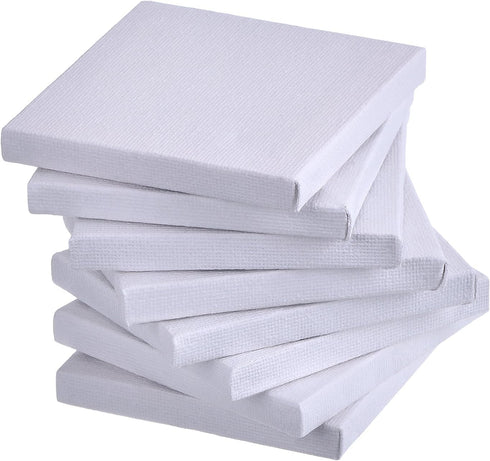 Mini Canvas Panels for Painting Craft Drawing, 24 Pack (3 by 3 Inch)...
