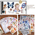 Vintage Washi Aesthetic Scrapbooking Book Stickers - 20 Sheets Journaling Supplies Kit Pack for Scrapbook Bullet Journaling Diary Planner Craft Al...