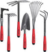 FLORA GUARD Garden Tools Set? 6 Pieces Heavy Duty, Large size Gardening Hand Tools, Sturdy & Durable, Classic Utility Tools for Planting and Maint...