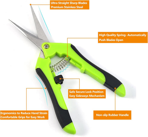 5Pcs Succulent Tools Mini Garden Small Gardening Tools Indoor, Pruning Shear Gardening Scissors, Hand Tool kit for Bonsai, Cactus, Fairy, Housepla...