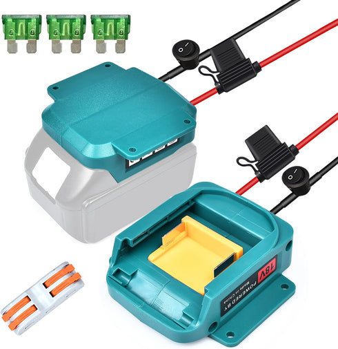 Power Wheel Battery Adapter for Makita 18V LXT Battery with Fuse&Switch 14 AWG Connector for BL1850B,BL1860B,BL1830B,BL1840B,BL1820B for DIY Rc Ca...