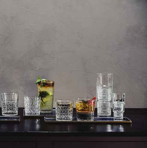 Bormioli Rocco Bartender Novecento Stackable 13.75 oz. Hi-Ball Drinking Glass for Mixed Cocktails, Clear, Set of 4...