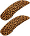 Brown Leopard Print 1 Pair Durable Office Chair Armrest Covers, Stain Resistant Nonslip Fabric Protect Cover for Computer Gaming Desk Rotating Cha...