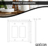 Questech Decor Double Rocker Light Switch Cover, 2-Gang Electrical Wall Plate, Double Switch Standard Size GFCI Receptacle Cover, Decorative Bevel...