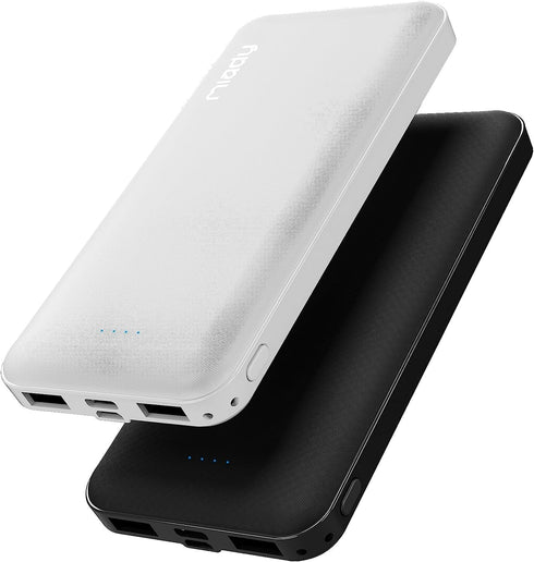 Miady 2-Pack 10000mAh Dual USB Portable Charger, USB-C Fast Charging Power Bank, Backup Charger for iPhone 15/14/13, Galaxy S23/22, Pixel and etc....