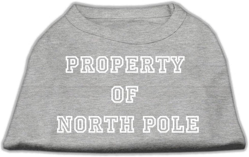 Mirage Pet Products 14-Inch Property of North Pole Screen Print Shirts for Pets, Large, Emerald Green...
