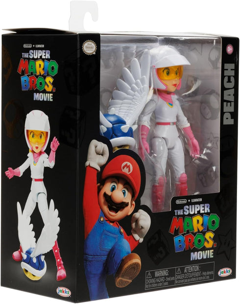 THE SUPER MARIO BROS. MOVIE 5 Inch Action Figure Series 2 Peach Figure in Motorcycle Outfit with Spiny Blue Shell...