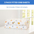 Delta Children Fitted Crib Sheets for Girls and Boys - Crib Sheet for Standard Crib and Toddler Mattresses - 28x52 Inch (Pack of 2), Space Explora...
