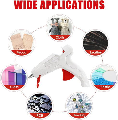 Full Size Glue Gun Kit - 40W High Temperature Hot Glue Gun with 10pcs Glue Sticks for DIY & Craft projects, Home decor…...