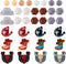 66Pcs Western Cowboy Focal Beads Silicone Keychain Making Kit Cow Horse Animal Beads Cowboy Hat Boots Round Hexagon Spacer Beads for Crafts DIY Pe...