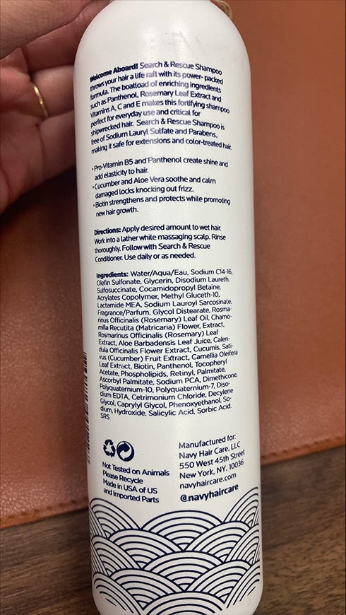 NAVY Search and Rescue Conditioner - Paraben-Free Biotin and Hair Vitamin Enriched Fortifying Hair Conditioner - 8 fl oz (Search and Rescue Condit...