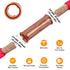 00 Gauge Butt Splice Connectors 10 PCS 2/0 AWG Non-Insulated Butt Connectors,Bare Pure Copper Butt Splice Wire Connector,Heavy Duty Uninsulated Cr...