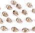 RUBYCA Skull Head Rapid Rivets and Studs, Metal Double Cap Compression Rivets, Speedy Rivets for Fabric Leather Craft Crafting, Silver Color (100 ...