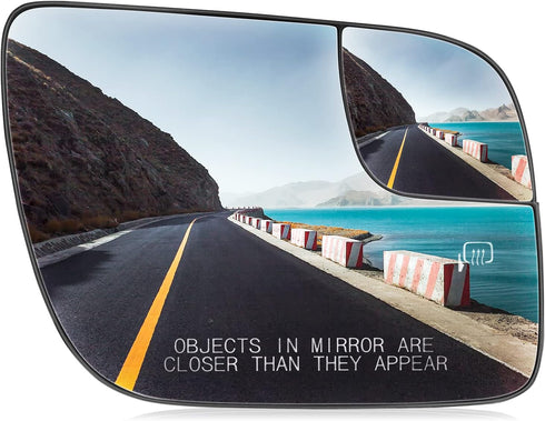 Passenger Right Side Heated Mirror Glass Fits for Ford Explorer 2011 2012 2013 2014 2015 2016 2017 with Rear Holder Replacement for BB5Z17K707A...
