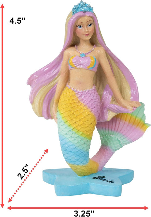 Penn-Plax Officially Licensed Mermaid Barbie™ Aquarium ornament on a Star Base - Perfect Decoration for Fish Bowls, Aquariums, and Terrariums...