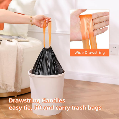 funest Trash Bags, 4 Gallon Small Drawstring Garbage Bags 75 Counts, Thick Plastic Wastebasket Liners for Bathroom Toilet Office Bedroom...