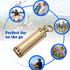 Pill Holder Keychain Container,Portable Mini Brass Waterproof Pill Box for Purse Pocket,Small Pill Case for Outdoor Travel Camping Daily Use...