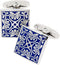 Square Vintage Cloisonne Cufflinks for Men Blue Retro Patterns Men's Cuff Link Set for Wedding Shirt Party Business Birthday Anniversary Dress...