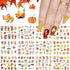 Fall Nail Art Sticker Water Decals Transfer Nail Supplies with 3D Gold Maple Leaf Squirrel Fox Falling Leaf Designs for Women Thanksgiving Day Dec...