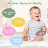 2PCS Silicone Baby Teething Toys, Cell Phone Teether Toys with 2PCS Pacifier Clip, Baby Teething Toys for 0-12 Months, Baby Phone Chew Toys BPA Fr...