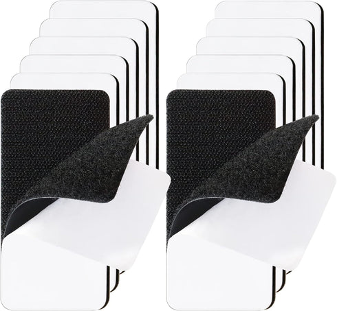 12 Sets 2x4 inch Strips with Adhesive,Heavy Duty Hook and Loop Tape,Carpet Tape,Rug Tape,Strength Backing,Fixing Installing Tape,Wall Hanging No P...