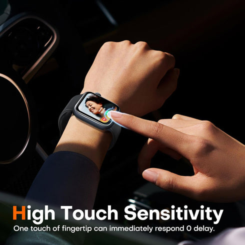 L?K 8 pack TPU Screen Protector for Apple Watch Series 9 8 7 41mm - Self-Healing Anti Scratch 0 Bubble HD Touch Sensitive Upgrade Flexible Film fo...