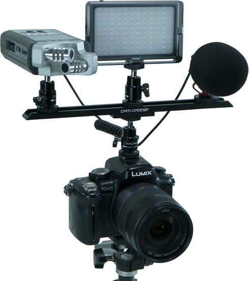 Cam Caddie® 360° Metal / Steel Mini Ball Head with Lock and Hot Shoe Adapter - Most Versatile Ball Head available with All 3 Mounting Options: Fla...