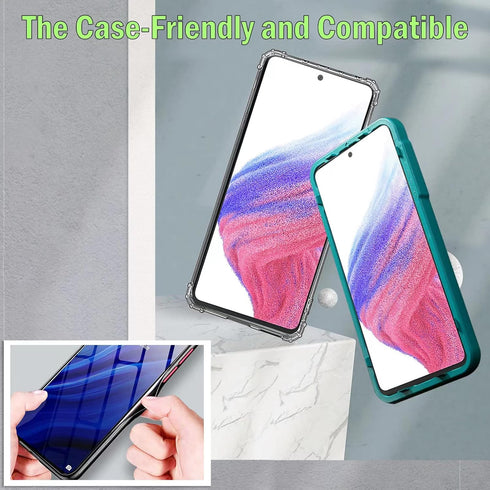 3 Pack Screen Protector Compatible for Samsung Galaxy A53 5G with 3 Pack Camera Lens Protector, Ultra HD Tempered Glass, 9H Hardness, Anti-Scratch...