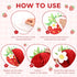 85 Pcs Fruit Bulletin Board Set Strawberry Classroom Decorations 3D Strawberry Honeycomb Balls Flower Berry Cutouts for Summer Holiday Back to Sch...