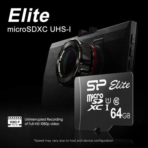 Silicon Power Elite 64GB microSDXC 2-Pack MicroSD Memory Card with Adapter for Nintendo-Switch, Wyze Cam...