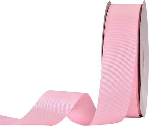 YAMA Solid Grosgrain Ribbon 1 1/2 inch 50 Yards for Gift Package Wrapping Floral Design Crafting Party Wedding Decorations, Pearl Pink...
