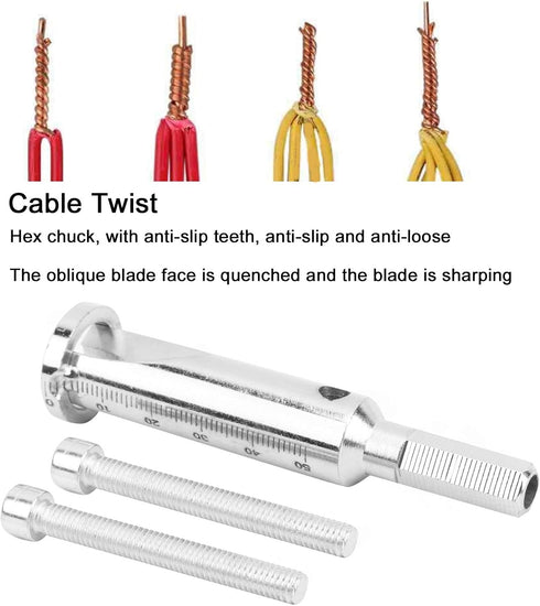 YWBL-WH 3 Pair Cable 3Wire Manual DualPurpose Quick Connector Wire Tool for Power Drill Drivers ((Scale Type)), Wire Stripper...