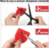 2pcs Scissor Sharpener Tool, Handheld Small Sharpening Scissors Tool Fabric Hair Scissors Sharpener Scissors Sharpening Accessories for Repair Qui...