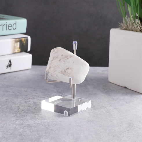 Sibba Plate Stands for Display Adjustable Metal Arms Photo Stand Easel Acrylic Base Small Holder Case Plate Clear Base Home Décor Accents for Pict...