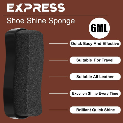Loopeer 6 Pcs Shoe Shine Sponge Shine Sponge Neutral for Shoes Leather Boot Shoe Polish Sponge for Boots Bags Cleaning for Leather Footwear Shoe A...