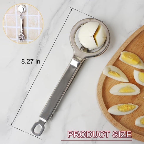 Best Utensils Stainless Steel Egg Slicer Wedger Cutter, Divides Hard Boiled Eggs Into 6 Equal Segments In One Action...