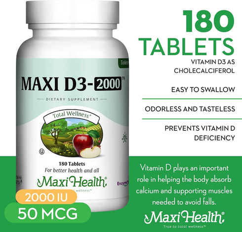 Kosher Vitamin D3 2000IU - Highly Absorbable Vitamin D Supplements for Healthy Immune Response, Calcium Absorption, Teeth & Bone Health - VIT D3 V...