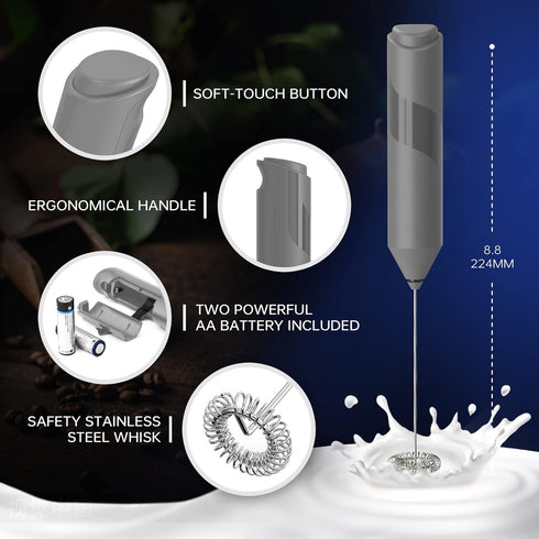 Milk Frother Handheld, Coffee Gifts for Women Men, 2023 Electric Hand Mixer Matcha Whisk Christmas Coffee Gifts for Women, Blend stick for Coffee ...
