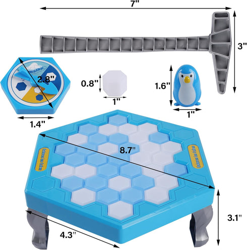 DR.DUDU Save Penguin Break Ice Board Game for Kids 4-8, Ice Breaker Save Penguin On Ice Family Funny Table Game, Ice Block Breaking Penguin Trap G...