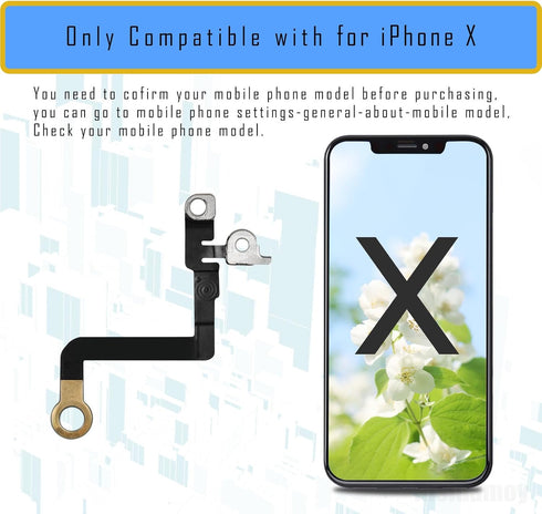 for iPhone X Bluetooth Wireless Antenna Flex Cable Replacement Part for iPhone 10 WLAN Bluetooth Signal Connection Antenna Part with Fix Tool Repa...